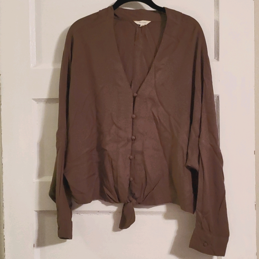 Crop top button down